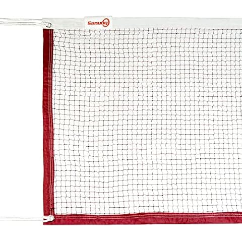 Sanung Portable Badminton Net, Standard Size Indoor Outdoor Polyester Badminton Net Replacement for Backyard Beach Garden, All Weather-Proof and Wear-Resistant, 20FT x 2.5FT Cover