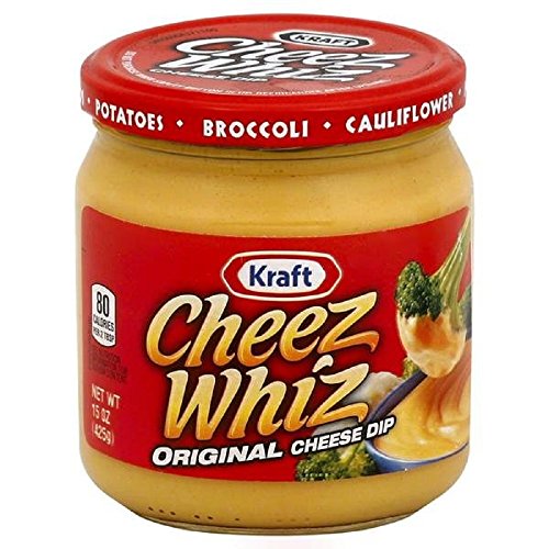 Kraft, Cheez-Whiz, Original Cheese Dip, 15oz Glass Jar (Pack of 2)