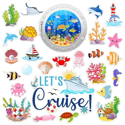 27PCS Ocean Animal Cruise Magnets