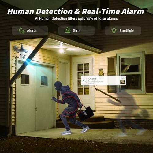 Light Bulb Security Camera, 5G& 2.4GHz WiFi 2K Security Cameras Wireless Outdoor Motion Detection and Alarm,Two-Way Talk,Color Night Vision,Human Detection, Camera Light Bulb Easy to Install