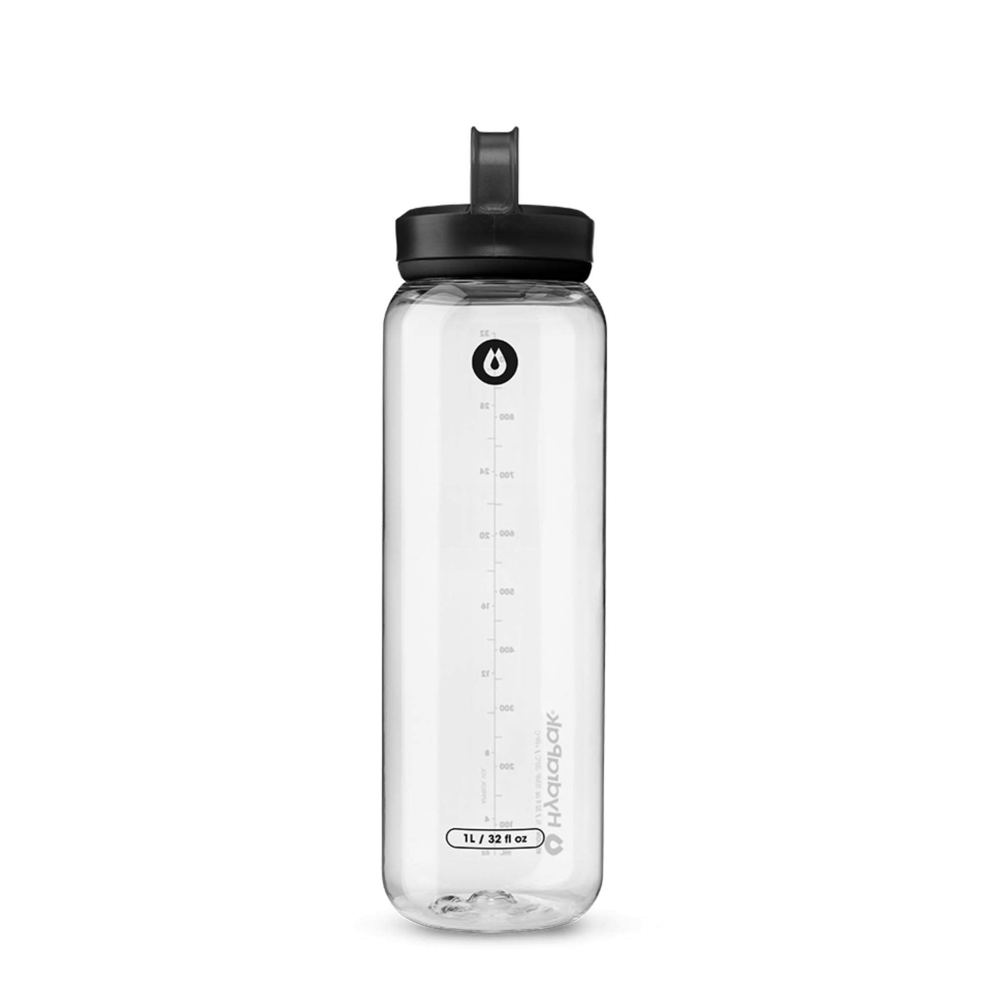 HydraPak Recon 1 Litre Recon - 50% Recycled Plastic Water Bottle, Eco Friendly & BPA Free, Smooth Flow Screw Cap, Easy to Carry (1 Litre, Clear) — image 1