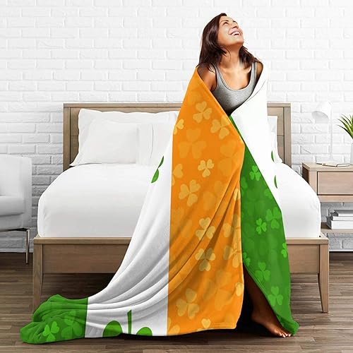 Couverture micro polaire drapeau irlandais 152x127 cm pour canapé - 6