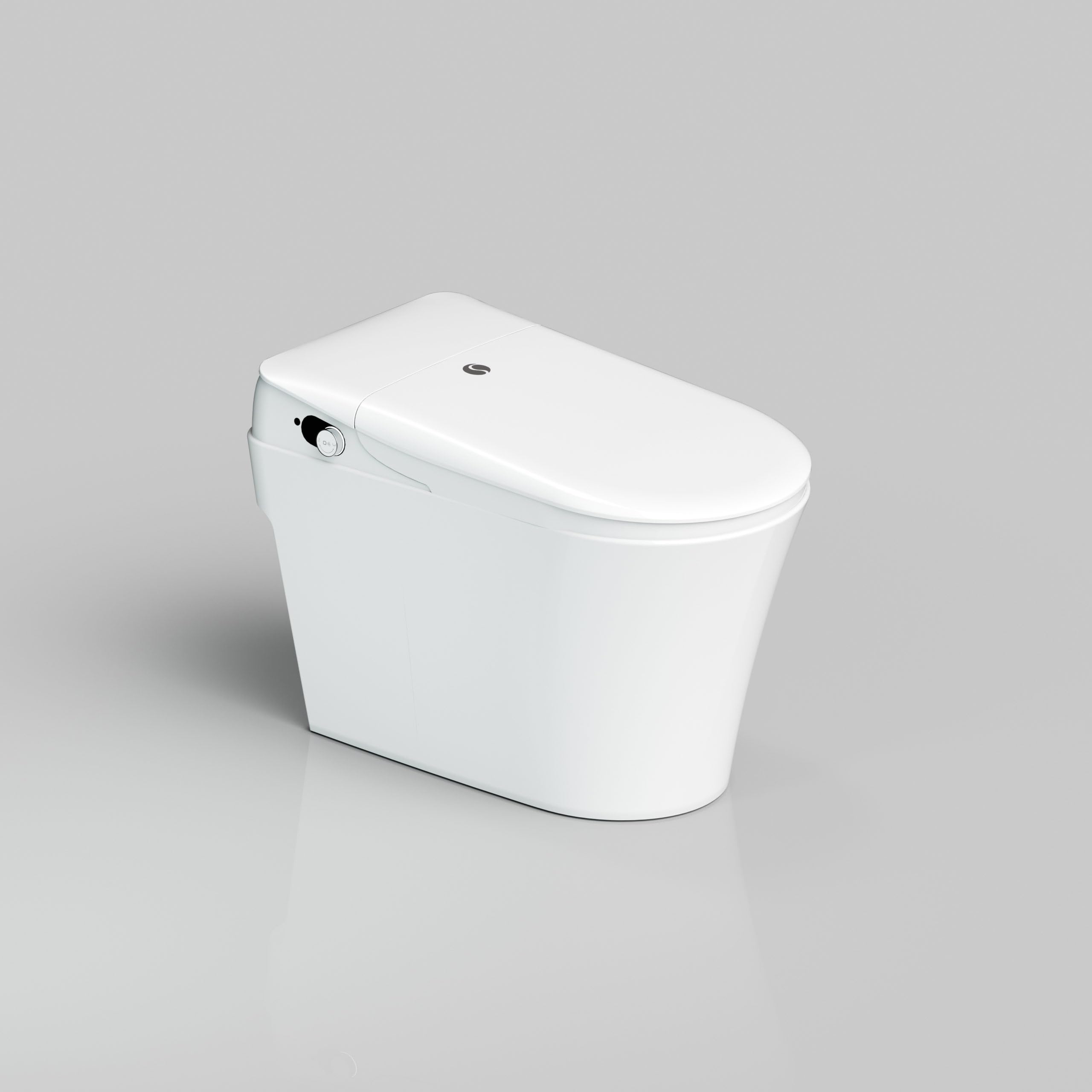 WC Japonais Intelligent au Sol EDEN par Sanibulle - Toilettes Lavantes et Séchantes - Ouverture Automatique Laser - Chasse Cyclonique - Garantie 3 Ans - Marque Française