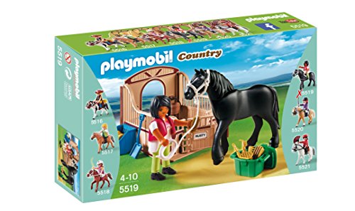 Playmobil Black Stallion with Stall Set