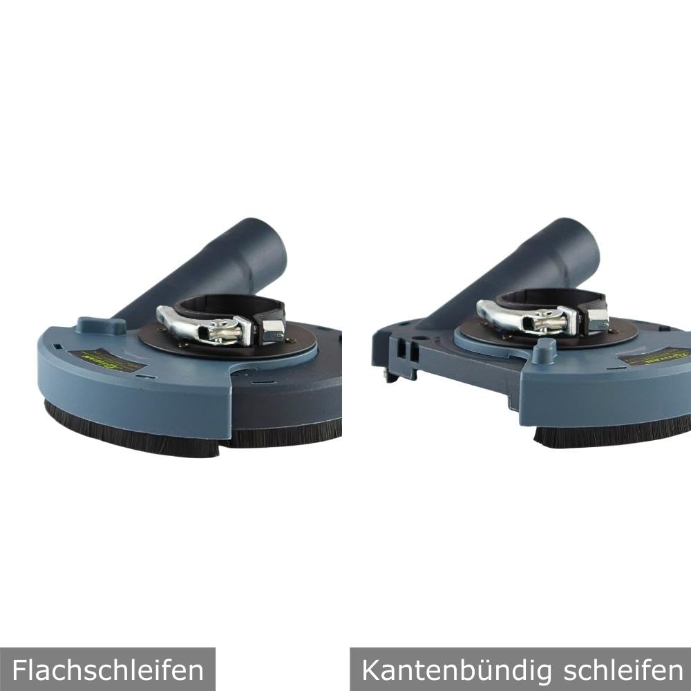 Titan USSM111-5 Pro - Absaughaube für Winkelschleifer - Staubschutz mit Bürstenkranz für Diamantschleiftopf - für Winkelschleifer bis 125mm - Schnellspannsystem