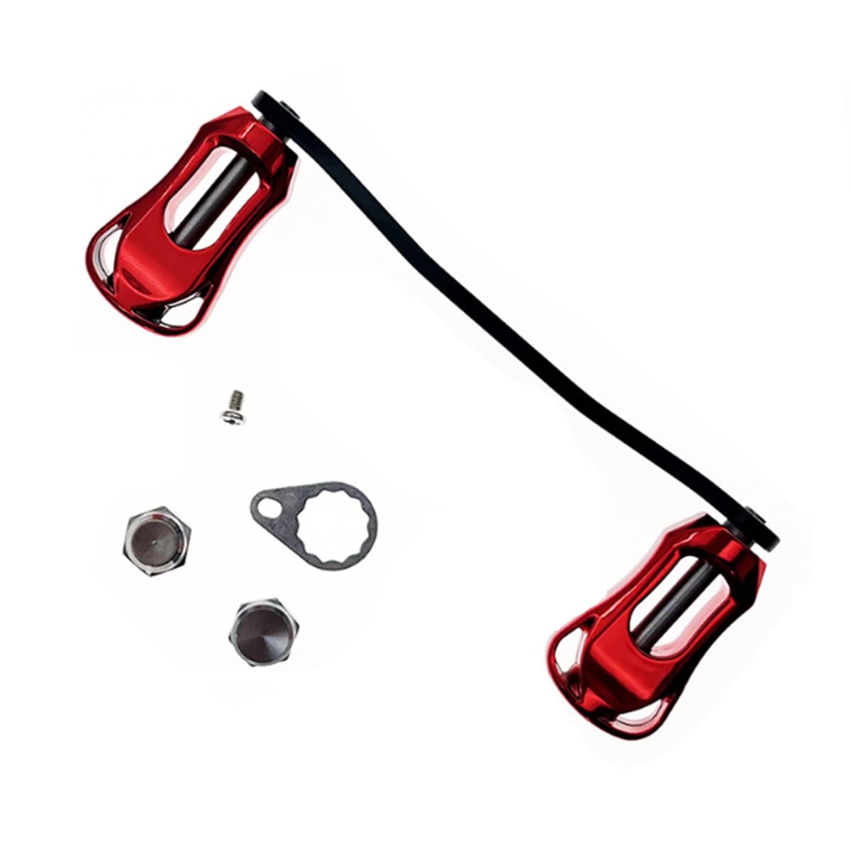 Amazon.co.jp: azumafy ベイトリール ハンドル 釣り (レッド