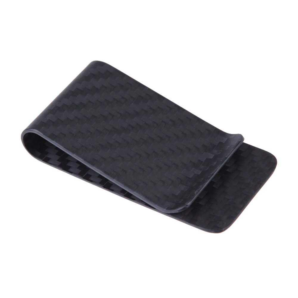 Prawdziwy Carbon Fiber Money Clip Wizytówka Karta kredytowa Gotówka Portfel polerowany i matowy dla opcji