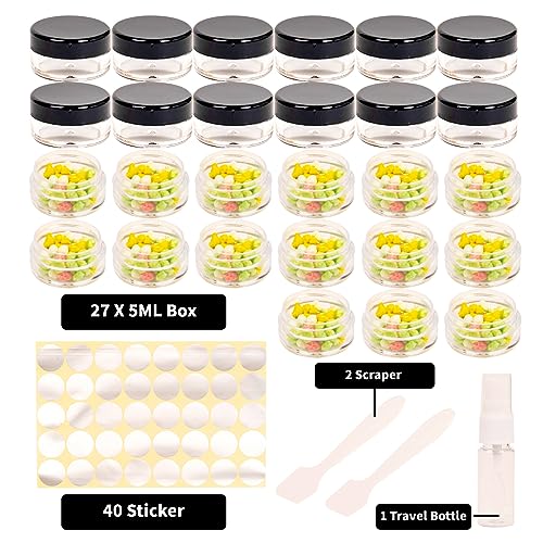 27 Pcs sample pots,5ml with lids cosmetic pot - Image 2