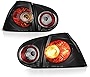 VIPMOTOZ Altezza Euro Style Tail Light Lamp For 2006-2009 Volkswagen Rabbit GTI R32 - Black Housing, Driver and Passenger Side