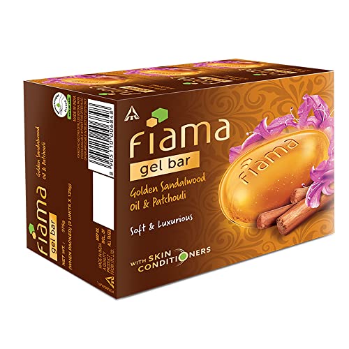 Fiama Gel Bathing Bar Golden Sandalwood Oil and Patchouli with Skin Conditioners for Moisturised, Soft and Luxurious Skin, 375g (125g - Pack of 3),... - Image 3