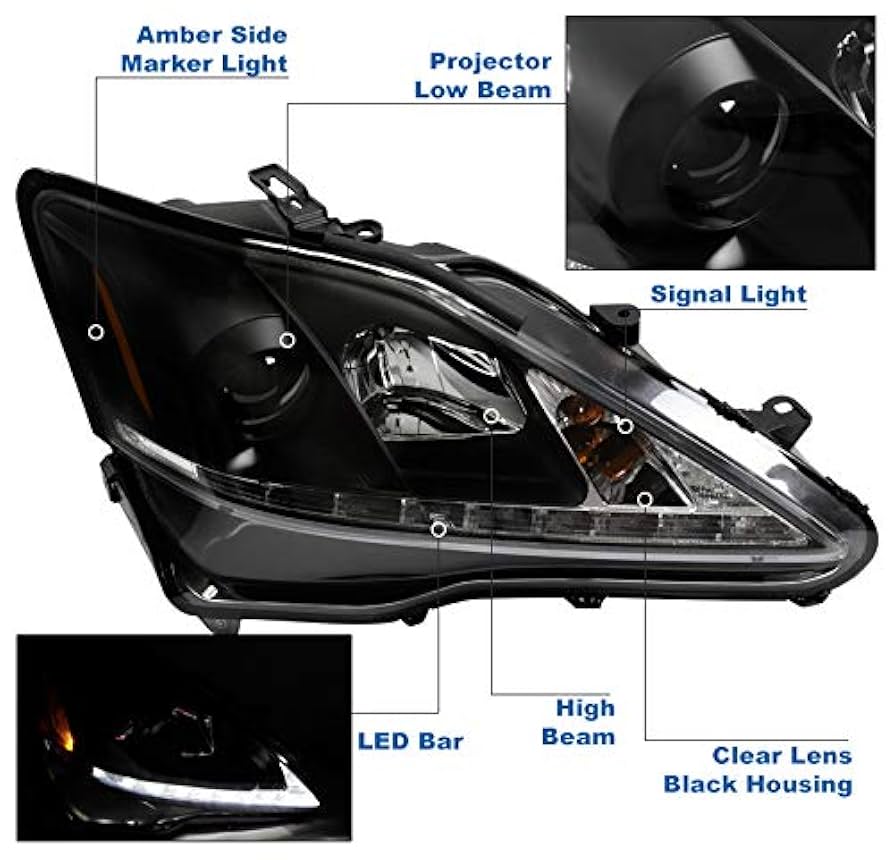 レクサスIS250 IS350 2008-2011用ヘッドライト。 Amazon | 車のヘッドライトアセンブリ ペアレクサス IS250 IS350