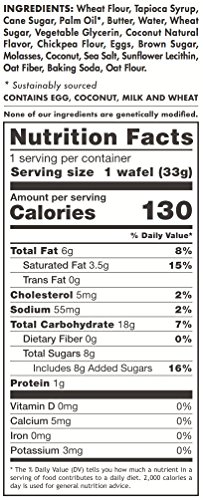 Image of Rip Van Wafels Snack Wafels, Toasted Coconut, Pack of 12, 13.92 Ounce