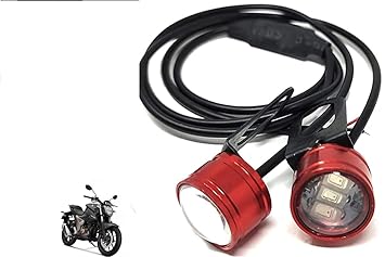 Red Colour 6 Led Strobe Light for Bike | Warning Emergency Police Light | Motorcycle Strobe Light | Compatible with Suzuki Gixxer 250 BS6