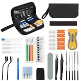 3D Printer Tools Kit - 58PCS 3D Printer Accessories 3D Printing Tool Kit with Nozzle Cleaning Kit, Deburring Tool, Scraper, Files, Carving Knife, Tweezers – 3D Print Tools for FDM/SLA/Bambu lab