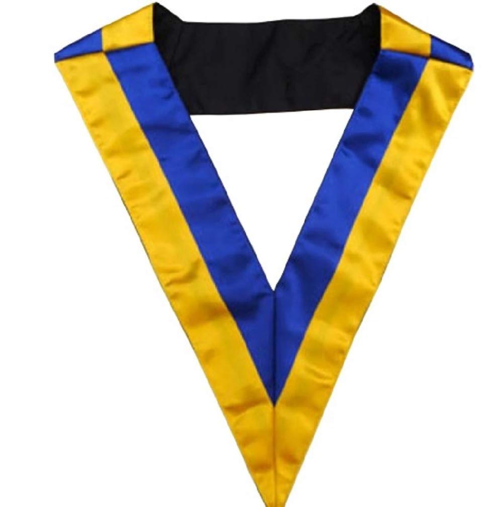 Collare da Ufficiale Massonico Regalia - ASSR - 20° Grado, Nastro giallo e blu