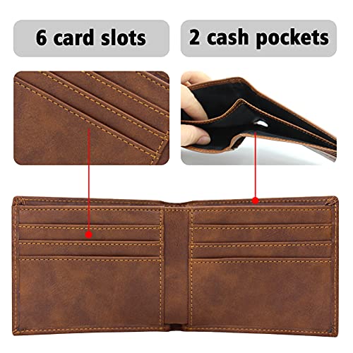 Qingxily Custom Wallets for Men,Personalized Leather Wallet Engraved Picture Text,Customized Gifts for Fathers Day,Birthday,Anniversary3