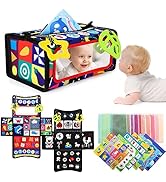 URMYWO Tissue Box Sensorik Montessori Spielzeug Mit Spiegel,3 in 1 Baby spielzeug 0-6-12 Monate N...