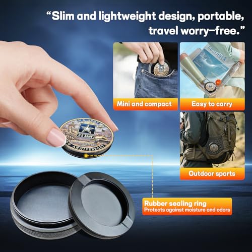 Image of Metal Can | Metal Container | Pouch Container | Small Storage Tin (U.S ARMY)