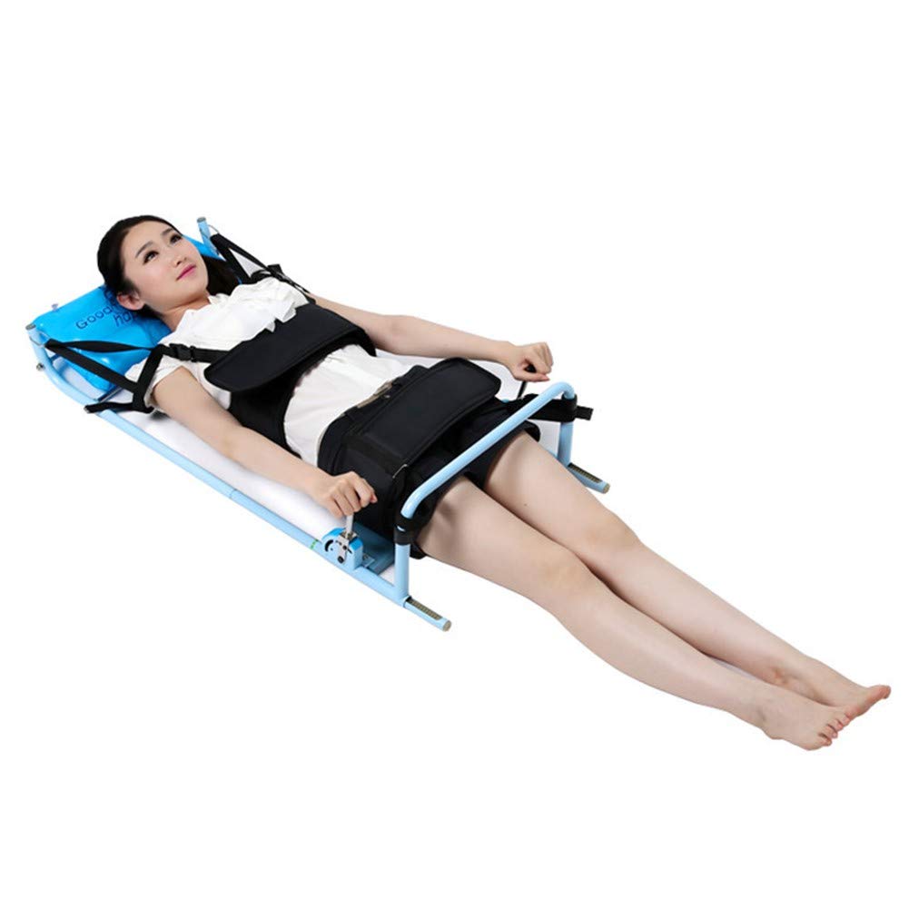 Lumbar Traction Device, Home Use Cervical Traction Stretcher Physiotherapy, Spine Posture Corrector Relieving Lumbar Spondylosis, for Bed