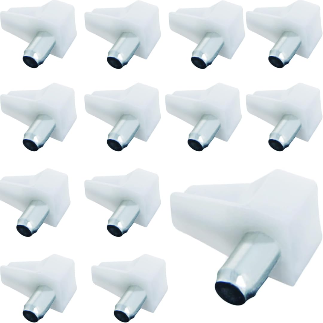 DEEGAAMART 70 Nos Shelf Support Pegs, 5 mm Plastic Shelf Pins Cabinet Shelf Clips for Kitchen Furniture,Cabinet Shelf Pegs,Milky White Plastic Shelf Pins,Tempered Glass Shelf Support Peg-image-12