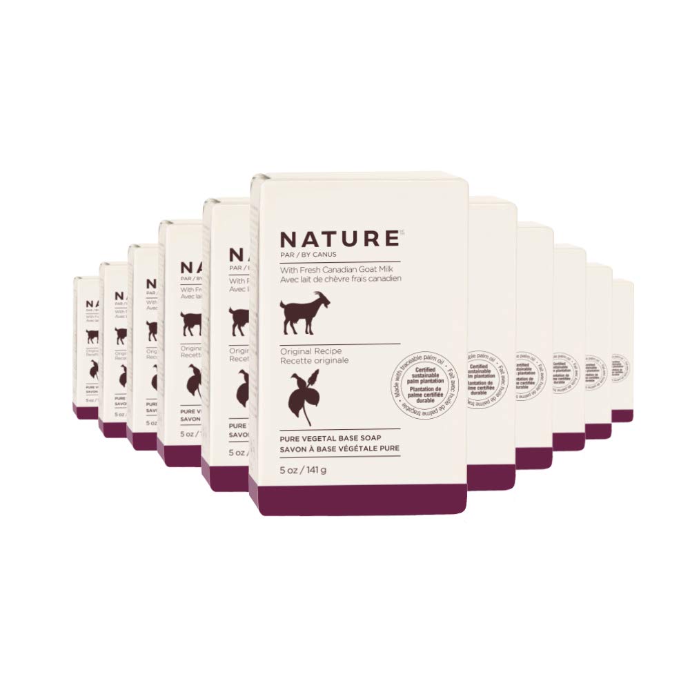 Nature by Canus Bar Soap With Fresh Canadian Goat Milk, Vitamin A, B3, Potassium Zinc and Selenium, Original, 120 Oz