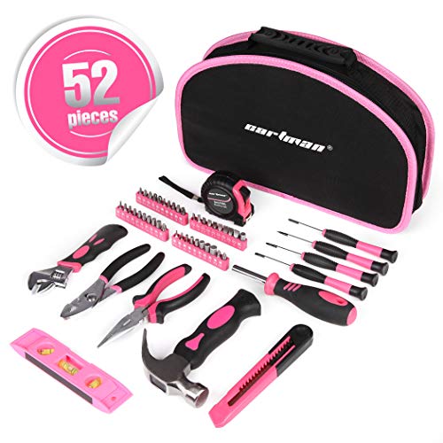CARTMAN Pink 52-Piece Tool Set - Ladies Hand Tool Set