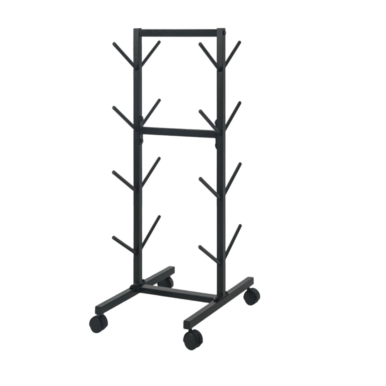 Soporte de secado para guantes de boxeo (capacidad para 8, 10, 12 o 14) | Estructura metálica; ideal para gimnasios, hogares, salas de entrenamiento de boxeo(Black,4Tier)