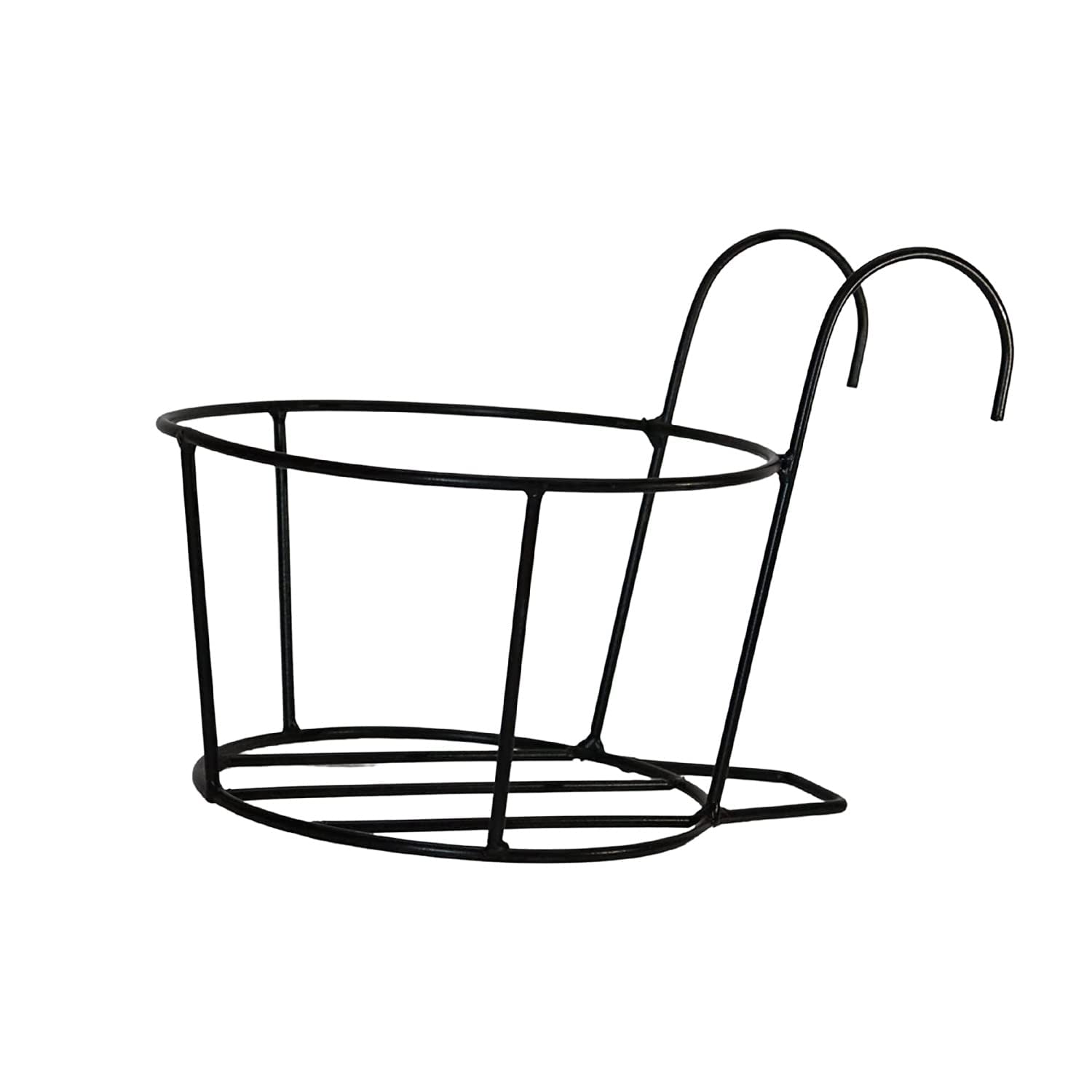 NAYRA Metal Black Color Hanging Flower/Plants Pot Holder Railing Potted Plant Stand for Home Balcony Décorand Garden, Black Set Of 1 (B0BMM7JZ2W) Amazon Price History, Amazon Price Tracker