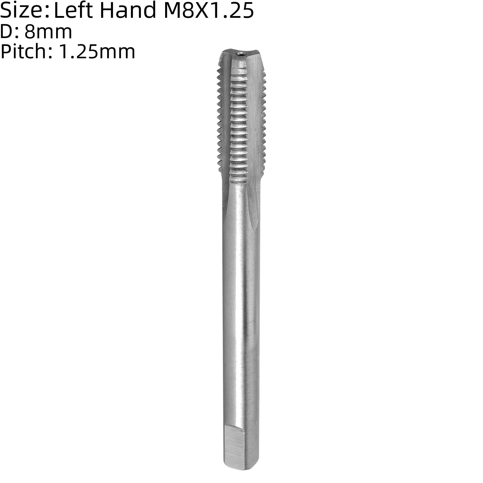 Burkit M8 X 1.25 Maschio e Die Set Mano Sinistra, M8 x 1.25 Filettatura Macchina Maschio e Fustella Rotonda