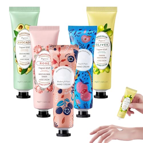 Crema de Manos,Caja Regalo para Mujer,5pcs Crema de Mano Mini,Crema Manos Agrietadas y Secas,Cremas de Manos Reparadora,Set Cremas de Manos Afrutada,para Mujer Regalo,Hand Cream Crema de Manos,Caja Regalo para Mujer,5pcs Crema de Mano Mini,Crema Manos Agrietadas y Secas,Cremas de Manos Reparadora,Set Cremas de Manos Afrutada,para Mujer Regalo,Hand Cream