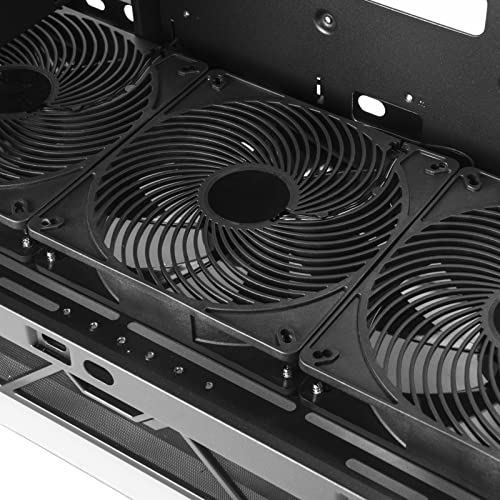 Gabinete SilverStone ALTA F1 Premium Tower con exterior de aluminio y vidrio templado, iluminación ARGB integrada, color plateado (SST-ALF1S-G) miniatura 5