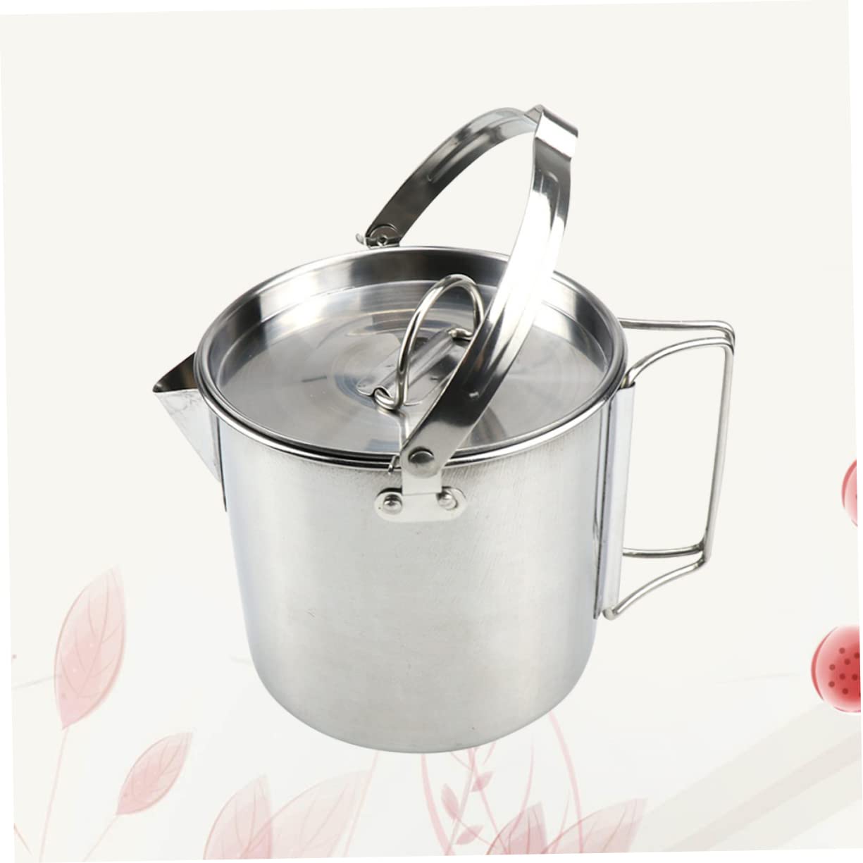 Hervidor de Agua Plegable Inoxidable para Camping y Picnic Tetera Colgante Resistente para Exteriores Utensilio de Cocina Portátil para y Senderismo
