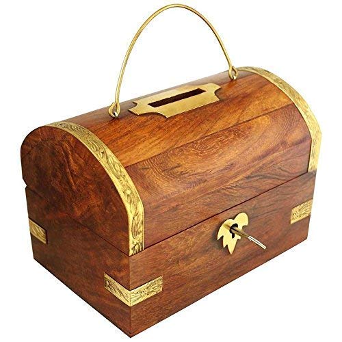 Smarts Collection Handicrafted Wooden Money Bank Big Piggy Coin Box Gifts (B09MRRLJ8Y) Amazon Price History, Amazon Price Tracker