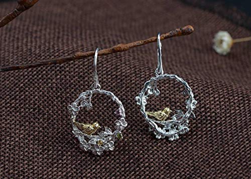 Boucles d'oreilles oiseau en style littéraire pour vos sorties et lecture - 3