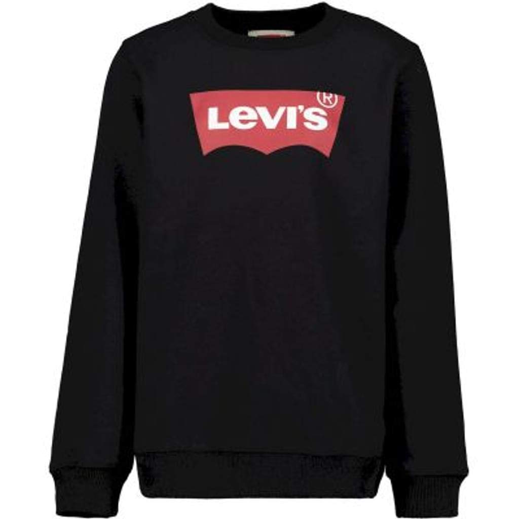 Levi's Kids -Batwing Crewneck Sweatshirt Boys, Black, 4 Years
