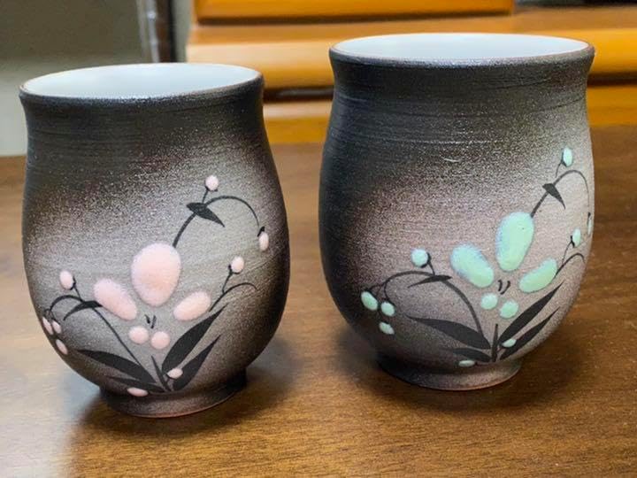 金重有邦師:金重素山、金重陶陽灰釉茶碗黒田陶苑個展