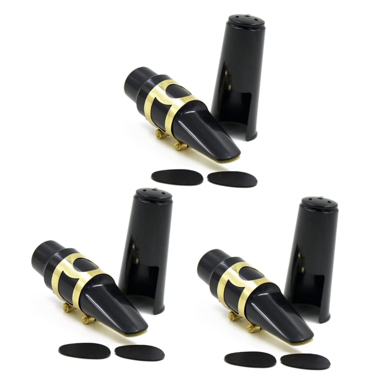 ibasenice Lot De 3 Accessoires Élégants Pour Bec De Saxophone Ligature En S Capuchons Et Dents Pour Saxophone