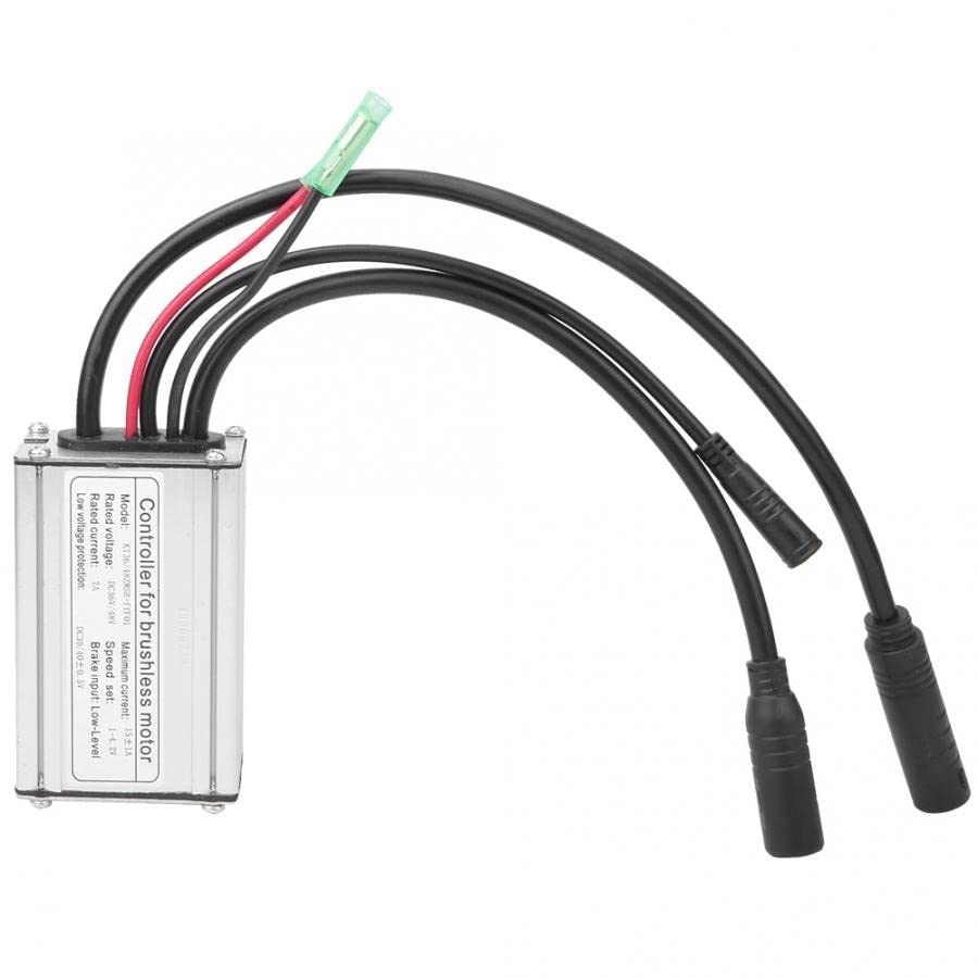 Regulador Patinete Electrico Controlador de Motor E-Bike Scooter sin escobillas 3 6V/48V15A con Adaptador Impermeable Motor de Bicicleta eléctrica Cuadrada Controlador del Motor