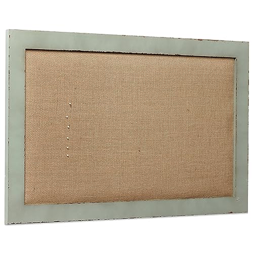 SOFE Linen Bulletin Board 18 X 29 Inches Wood Frame, Fabric Pin Board Corkboards for Wall Decorative, Rustic...