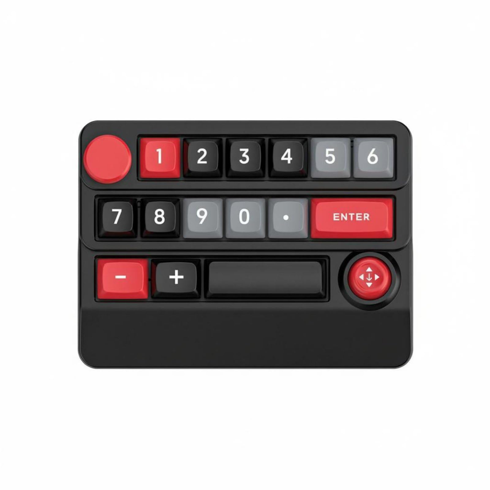 Hot-Swappable Macro Pad RGB Lighting Tri-Mode Wireless Keypad Macro Keypad for Gamers, Gaming Desk, Red Black-image-42