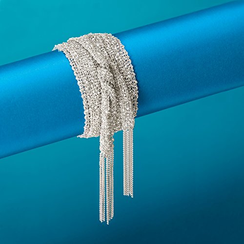 Ross-Simons Italian Sterling Silver Mesh Tie Necklace. 32 inches2