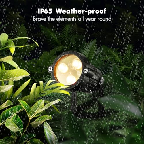 LemonBest Landscape Lighting - 6W RGB Color Changing Halloween Landscape Lights 120V Christmas Outdoor LED Spotlight with Remote Control Waterproof Spot Lights for Yard Garden Patio Driveway (1 Pack) by LemonBest - Image 4