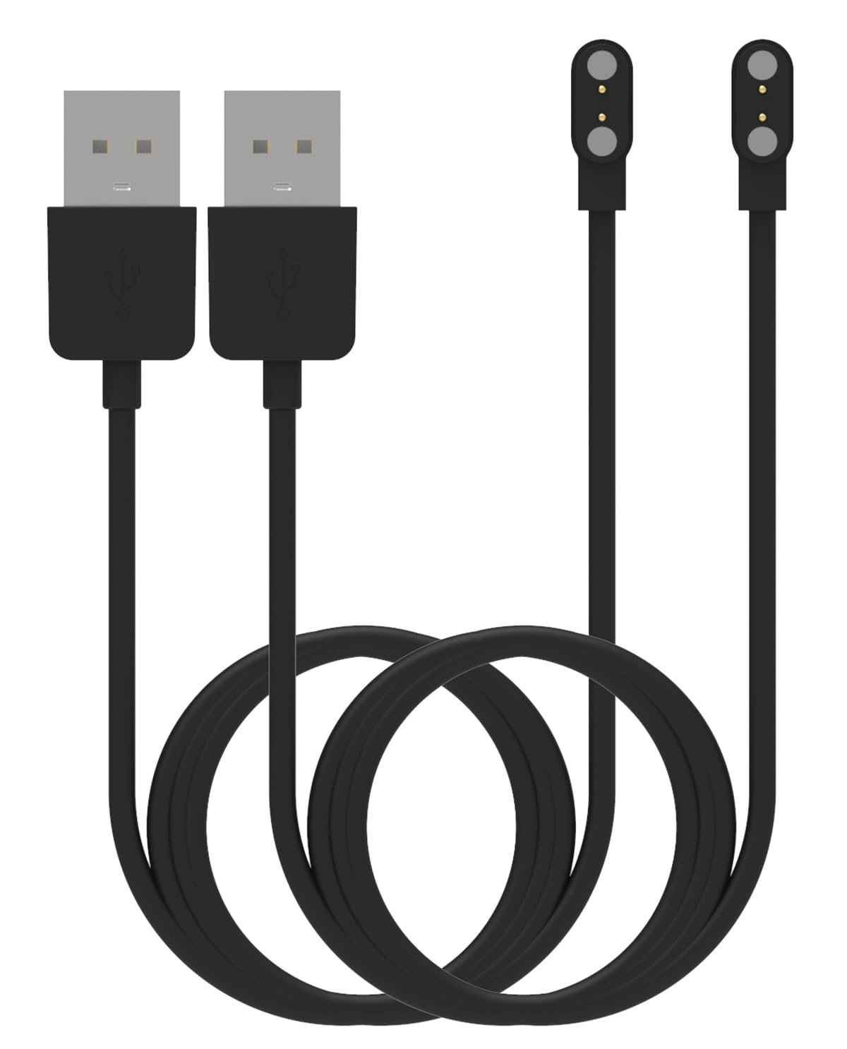 TenCloud 2Pack Charging Cable Compatible with Fitpolo IDW13 Smartwatch Charger- 3.3FT/100cm