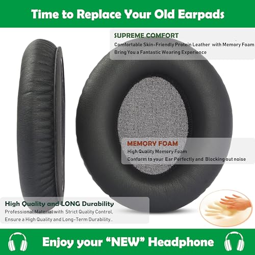 Almohadillas y banda para cabeza de reemplazo premium compatibles con auriculares KRK KNS6400 KNS8400 6402 8402 con cuero proteico más suave y espuma viscoelástica miniatura 5