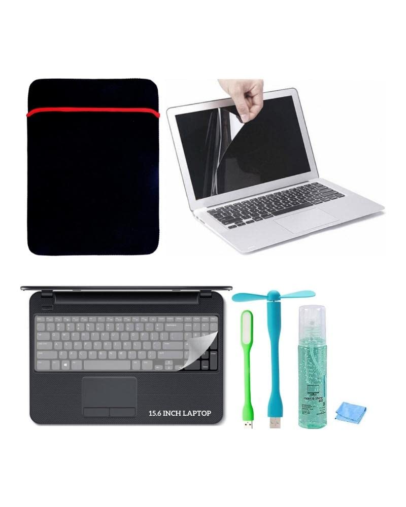 LONAAR 6 IN 1 Neoprene Ultra Soft Fabric 15.6 Inch Laptop Sleeve With Key Guard, Screen Guard, Screen Cleaner Gel, USB Fan & USB Light Combo Set For All 15.6 Inch Laptop (B0BFFMMGGZ) Amazon Price History, Amazon Price Tracker