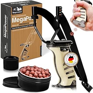 Magic Londo’o® Zwille Steinschleuder Profi -Set I Durchsichtiges Kugelmagazin I Robuste Schleuder Zwille I 200 Tonkugeln…