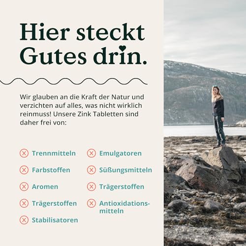 NATURE LOVE® Zink - 365 Tabletten (1 Jahr) - Hochdosiert (25mg): Zink-Bisglycinat - Hoch bioverfügbares Zinc - vegan, laborgeprüft, in Deutschland entwickelt 4