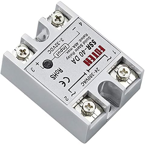 Halbleiterrelais Einphasen-Halbleiterrelais Eingang 3-32V DC Halbleiterrelais SSR-40DA 40A für Verpackungsmaschinen CNC-Werkzeugmaschinen Cover