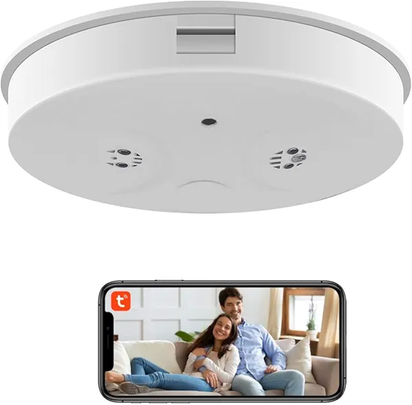 TANGMI WiFi Spy Smoke Detector Hidden Camera 1080P HD Wireless Security Camera with Night Vision/Motion Detection/Remote View for Home and Office