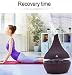 Produktbild ZEZKT-Home 300ml Aroma Diffuser | Luftbefeuchter Öl Ultraschall Düfte Humidifier Holzmaserung LED Aromatherapie Diffusor | 7 LED Farbe | für Wohnzimmer, Schlafzimmer, Büro, Yoga, Spa, Raum usw.(Braun)
